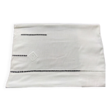 White cotton sheet with openwork and embroidery