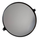 Vintage Smoked Plastic Round Wall Mirror