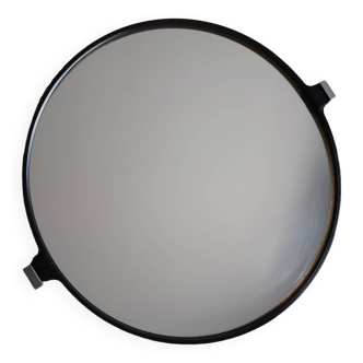 Miroir mural rond en plastique fumé vintage