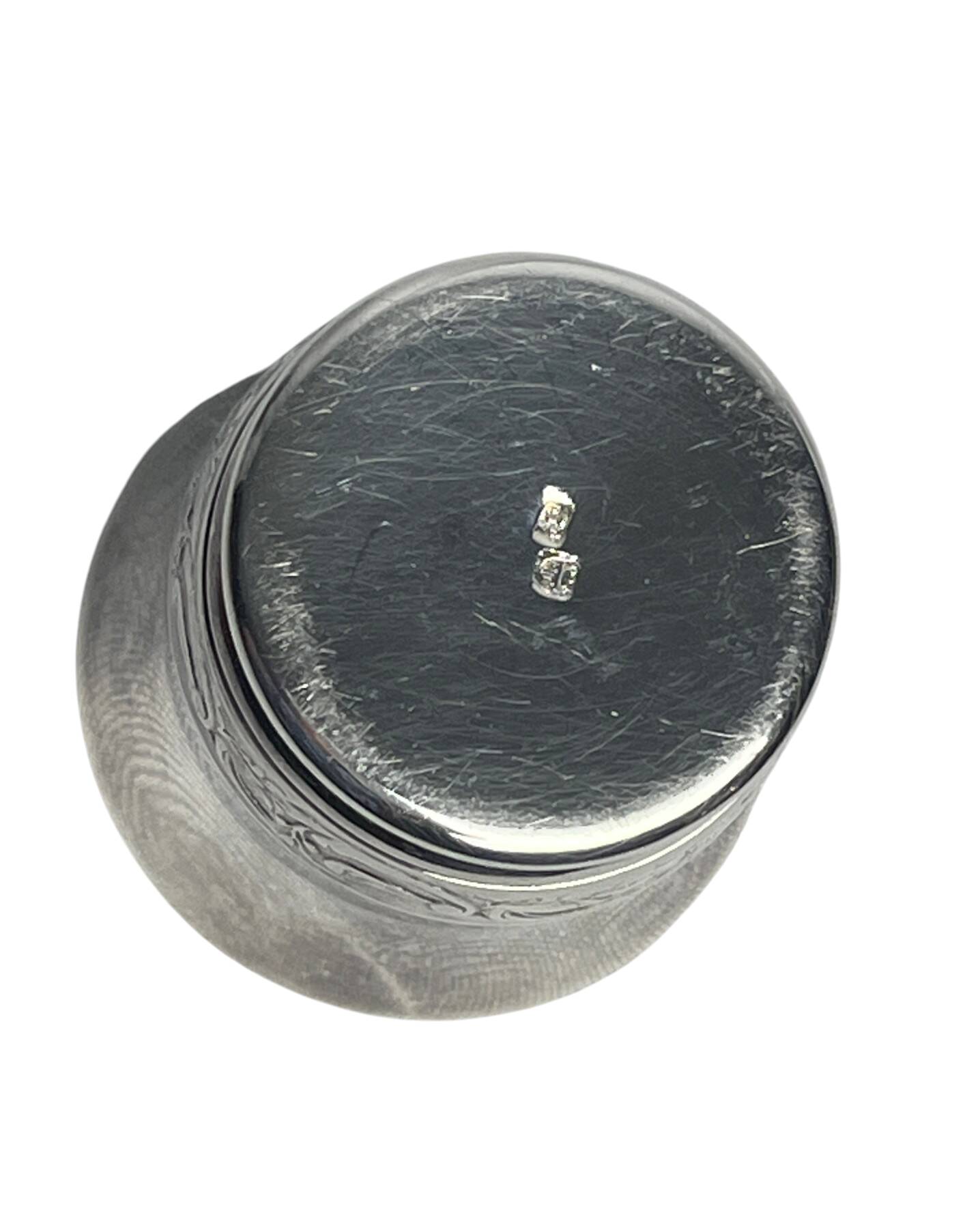 Ercuis, small baptismal cup in silver-plated metal from the 20th century.