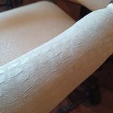 Paire de fauteuils d'apparat 19e en bois sculpté style néo-renaissance