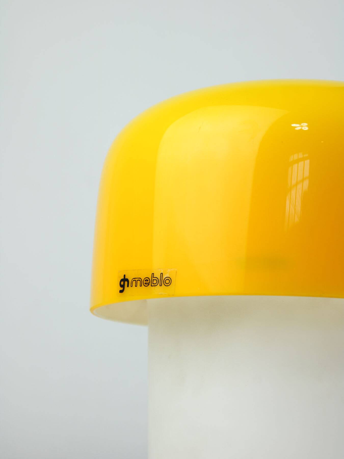 Rare Yellow Mushroom Table Lamp by Luigi Massoni for Guzzini, 1970s