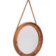 Uno & Östen Kristiansson Solid Pine round Wall Mirror Sweden 1960s