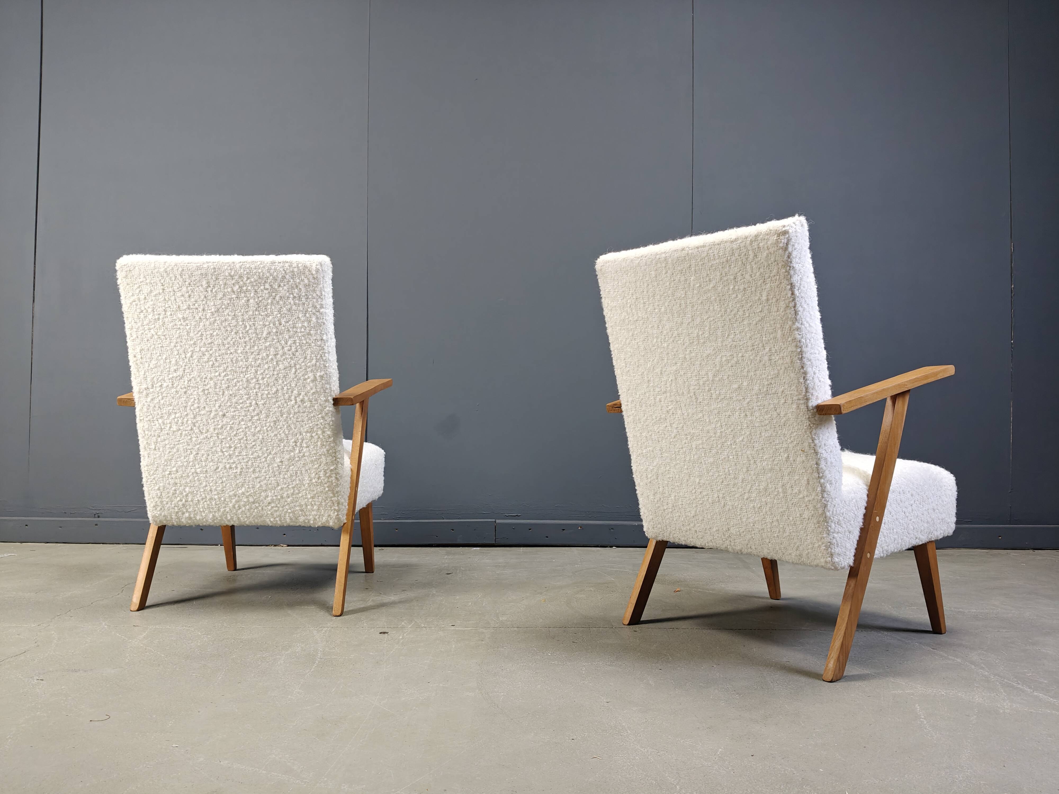 Pair of mid century dutch armchairs, 1960s
