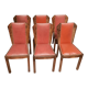 Series of 6 art deco chairs