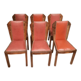 Series of 6 art deco chairs