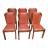 Série de 6 chaises art déco