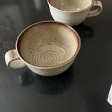 stoneware teapot and cups