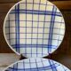 Quatre assiettes plates torchon bleu Moulin des Loups Orchies