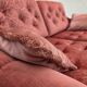 1980s, Scandinavian 2-seater sofa, pink furniture velour.