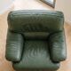Vintage green leather armchair