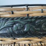 Wicker and metal basket