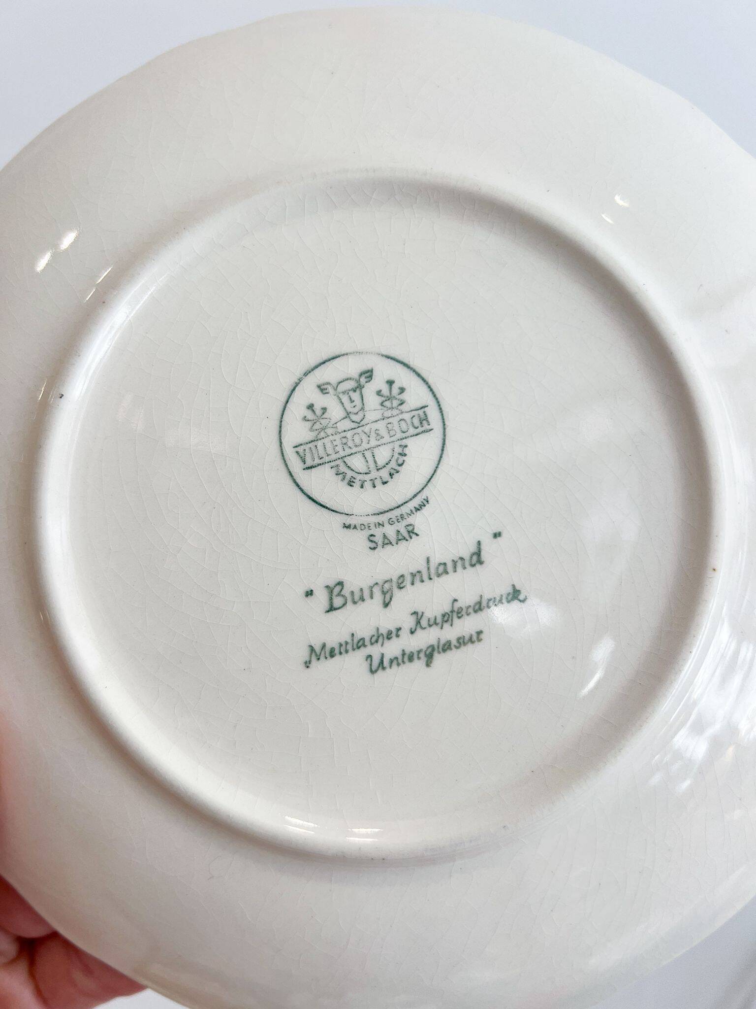 5 vintage Villeroy & Boch saucers