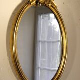 Oval gilded wood mirror 45 x 34
