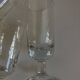 Set of 9 modernist half crystal water wine roller glasses 1960