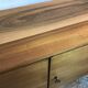 Buffet Box storage cabinet vintage blond walnut 1960-80's