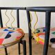 Metal tubular chairs Memphis 1980s