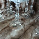 11 crystal stem glasses