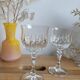 Set of two crystal stemmed glasses
