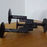 Brutalist Iron Candleholder, 1960s