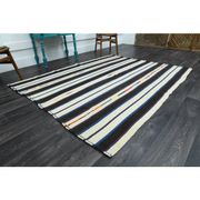 1970s Vintage Turkish Oushak Handmade Wool Cotton Beige Area Rug 178x222