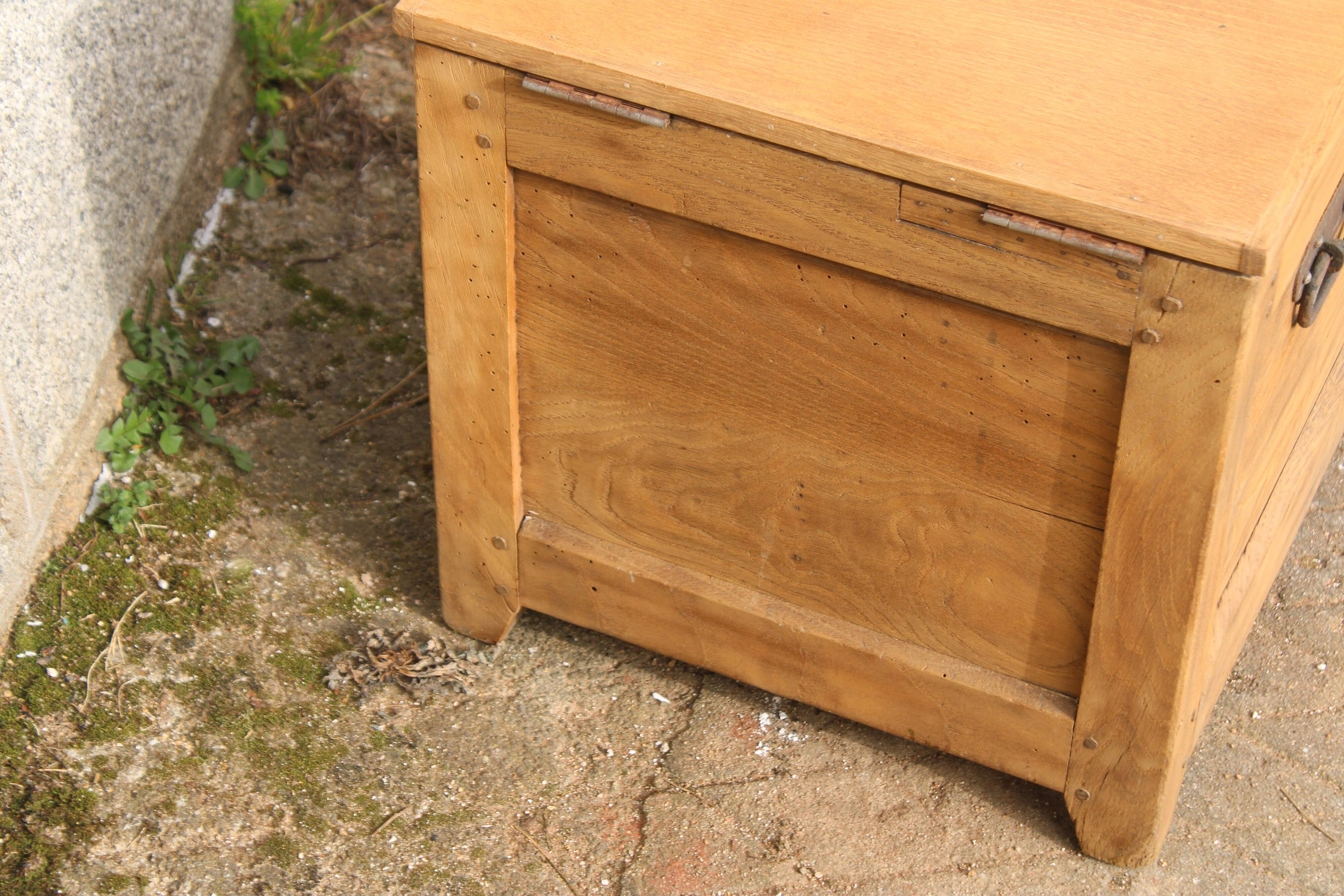 Small antique wooden chest – sandblasted
