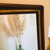 Bevelled mirror with solid wood frame and gilding  80 cm X 60 cm