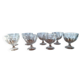 8 coupes à glace en verre