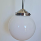 Suspension boule en opaline blanche 1930