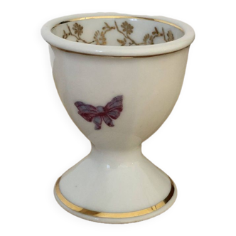 Joli petit coquetier vintage en porcelaine de Limoges