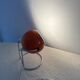 Lampe de table vintage orange en forme d'œil 1960 | Lampe en chrome de l'ère spatiale