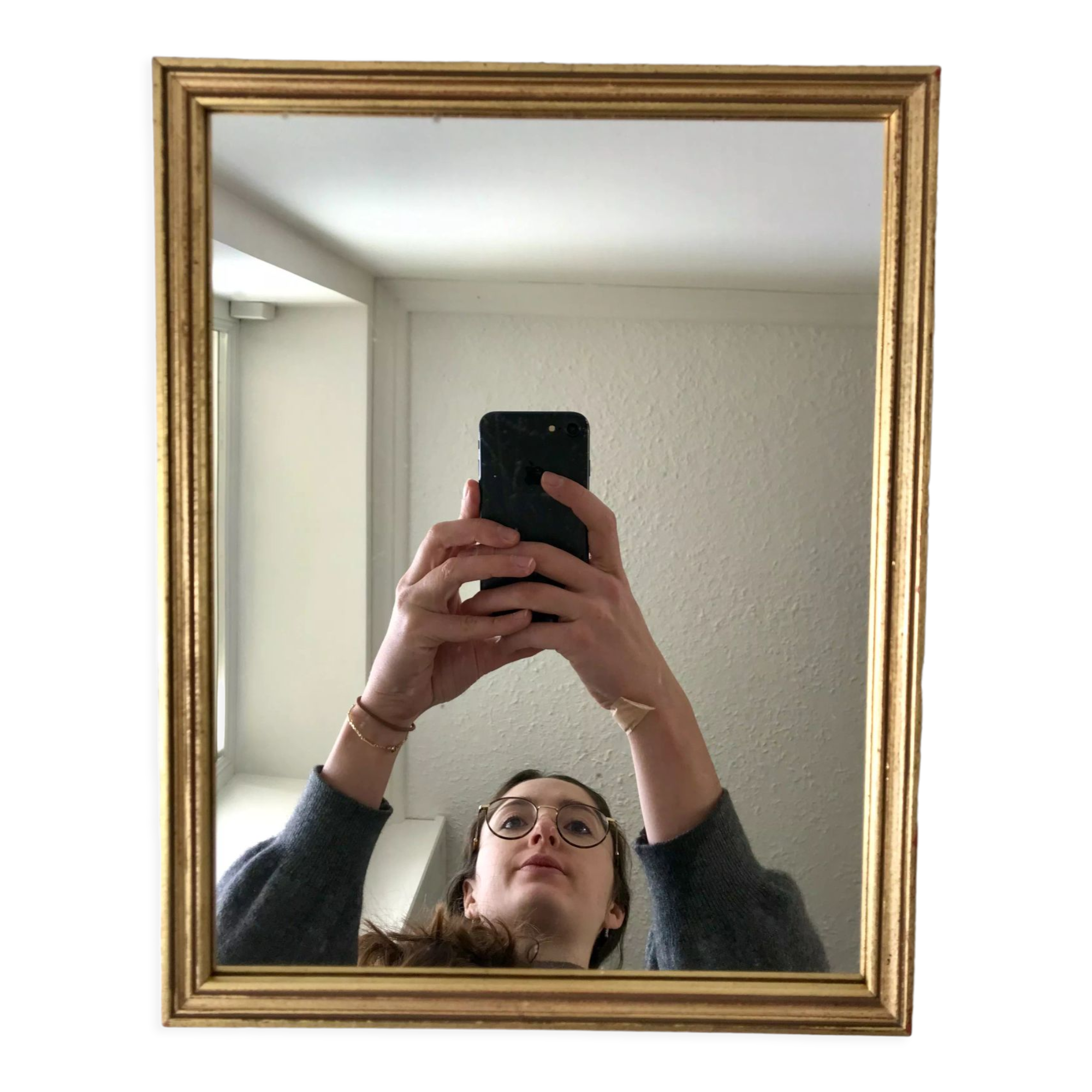 Gilded wooden mirror 50s