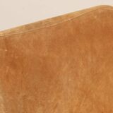 Vintage Suede and Chrome Metal Armchair, 1970s