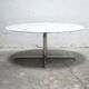 Vintage oval marble table produced by Roche Bobois