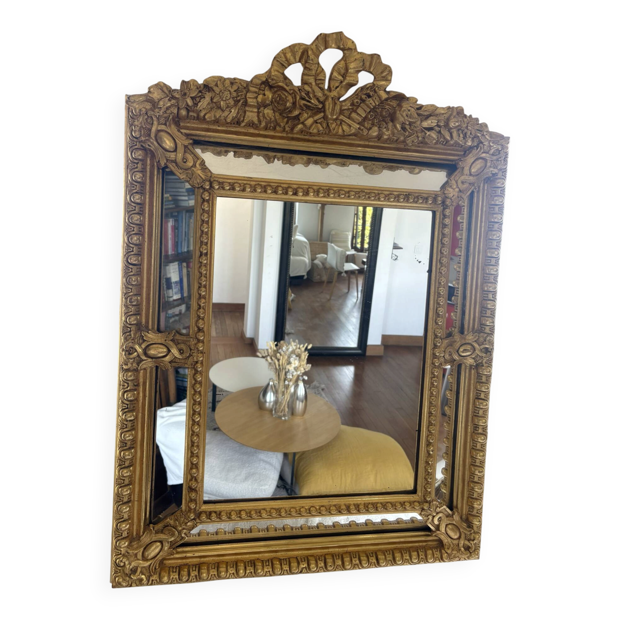 Louis XVI mirror with parcloses.