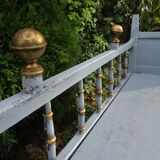 Banc anglais bois de chêne 3 places XIX