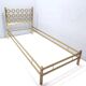 Postmodern Sculptural Brass Single Bed by Luciano Frigerio, Italy