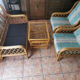 Vintage rattan salon