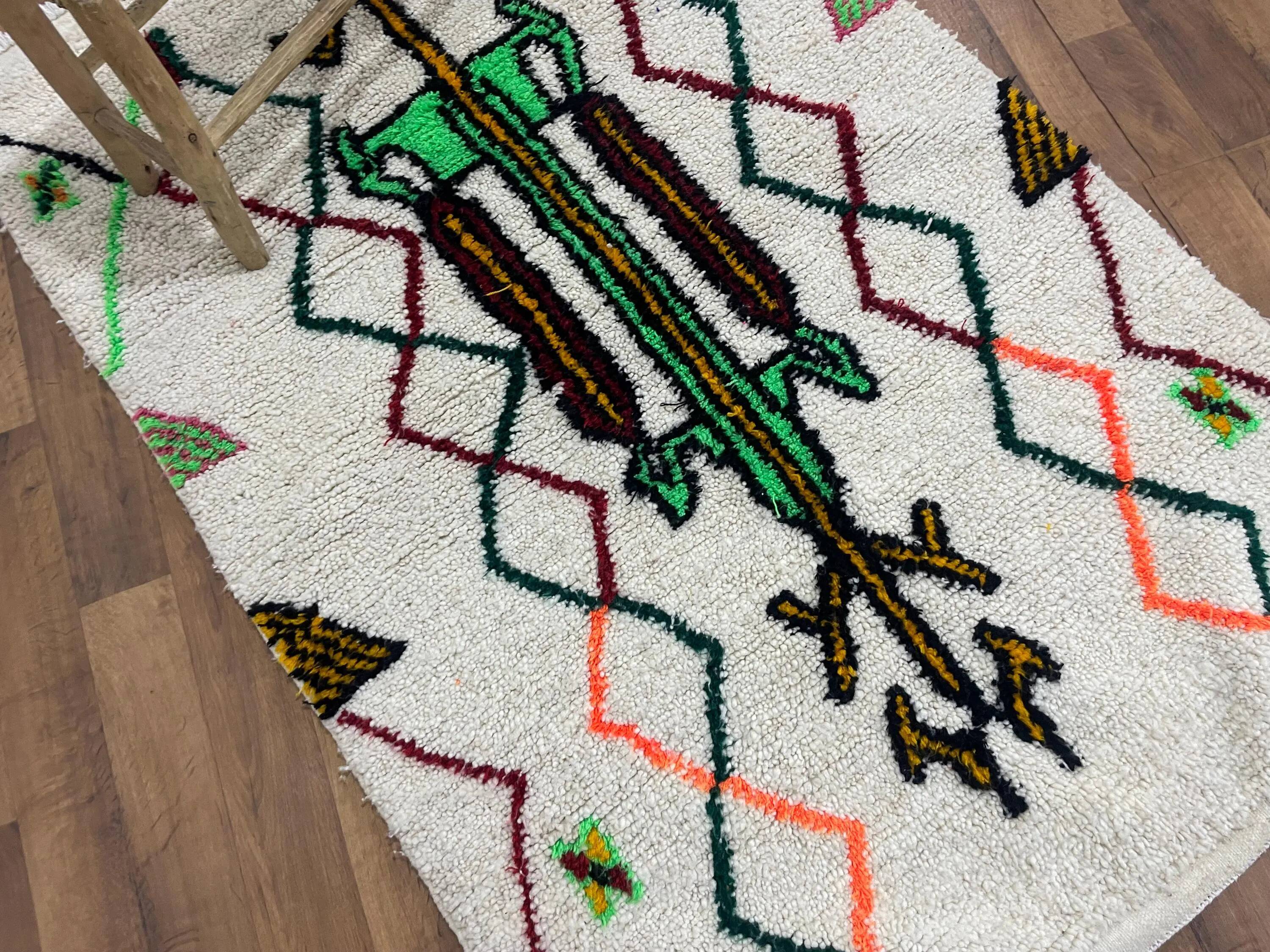 Handmade traditional carpet 250cm x 150cm Moroccan