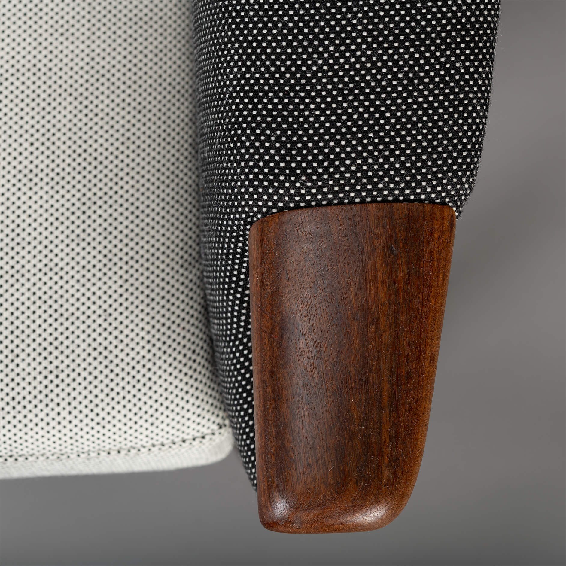 Danish Reupholstered Stylish Grey  3-seater by Johannes Andersen, 1960s