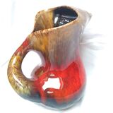 Vallauris free-form ceramic art vase stamped DC