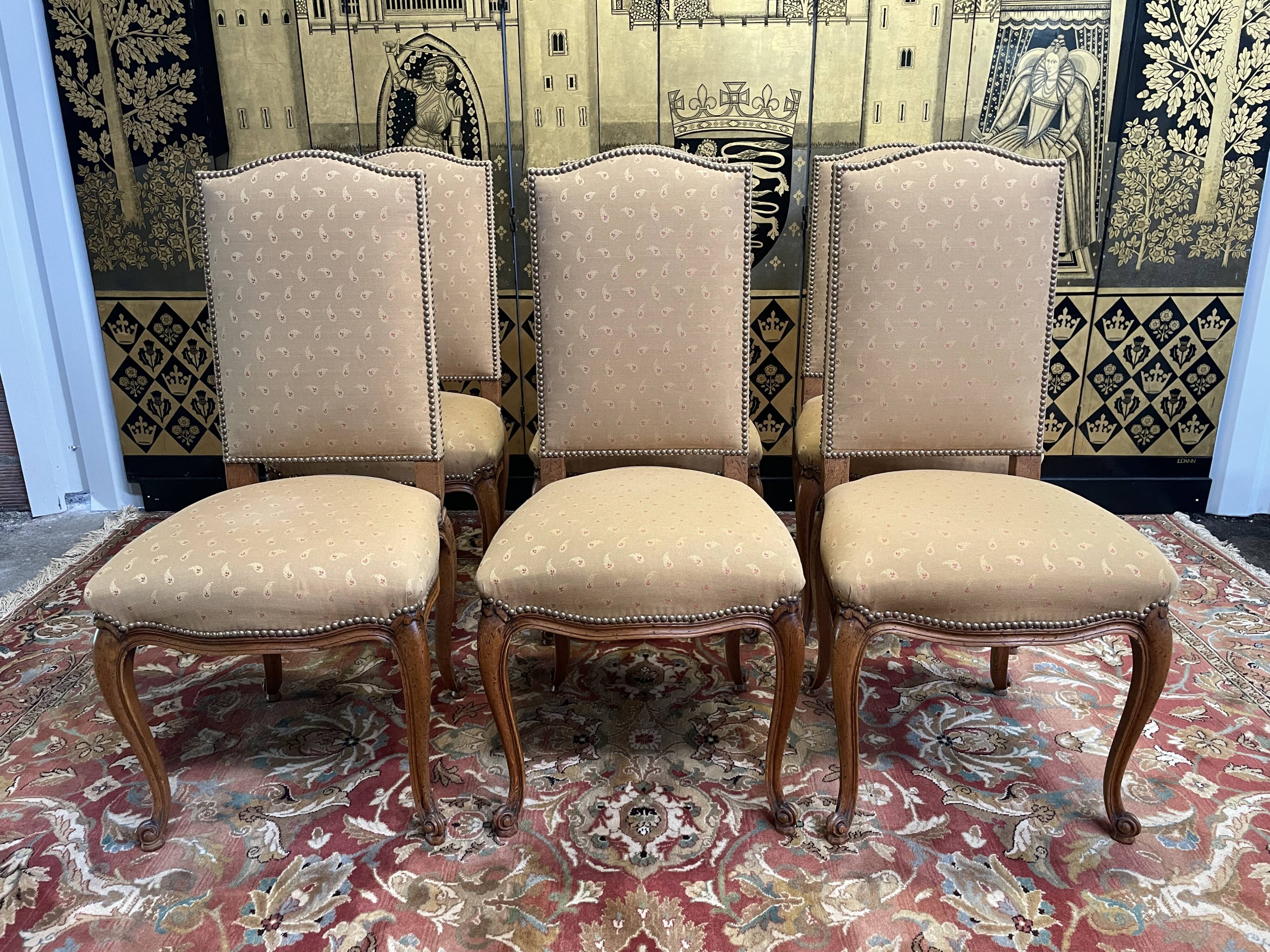 Suite of 6 Louis XV style chairs