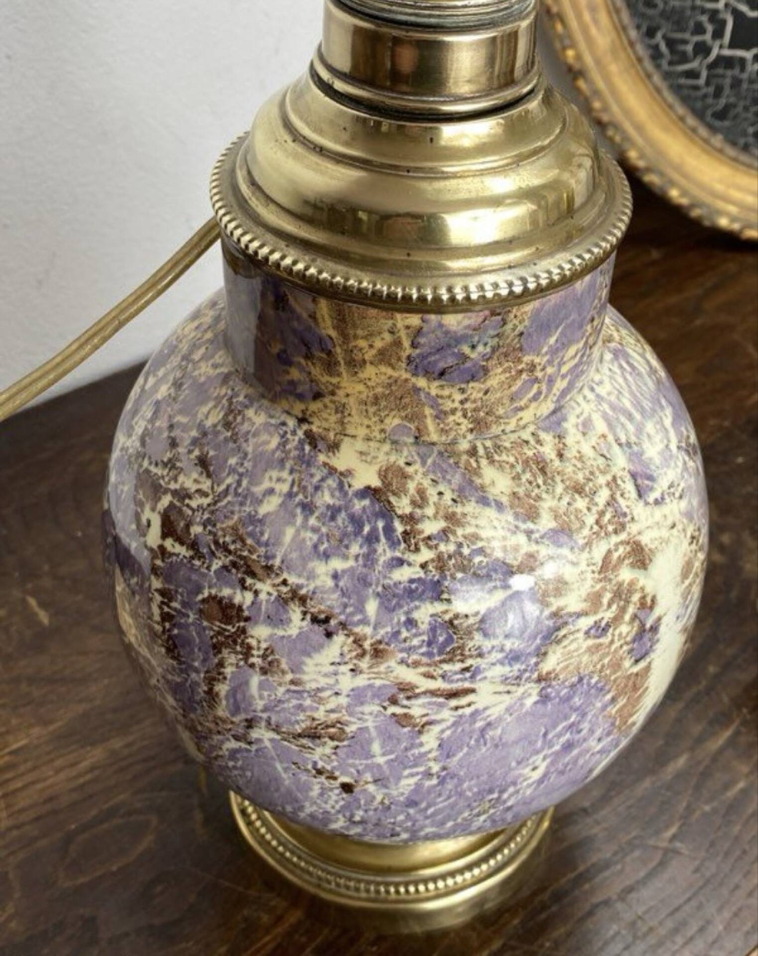 Ceramic and brass lamp