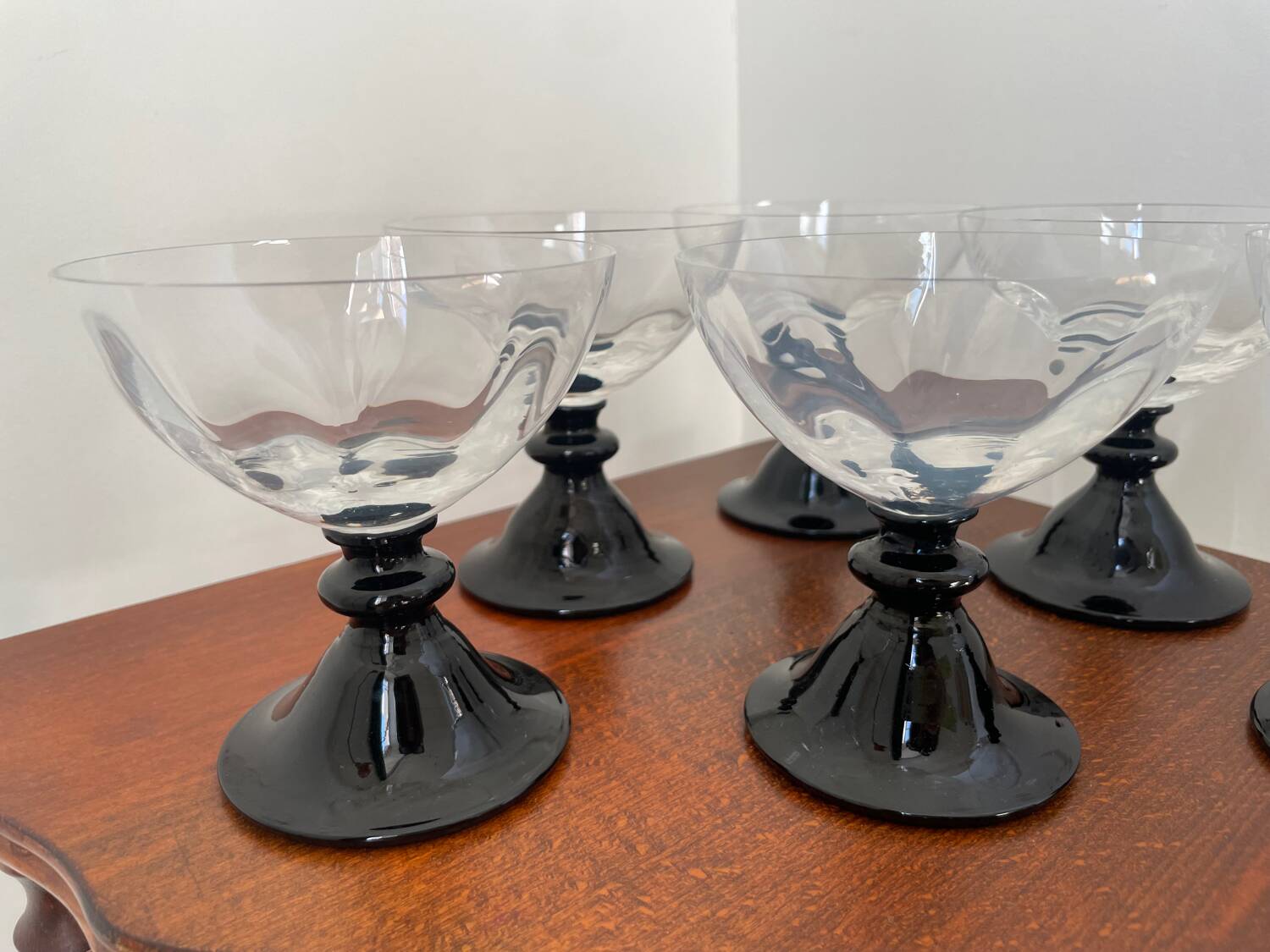Set of 12 retro dessert cups