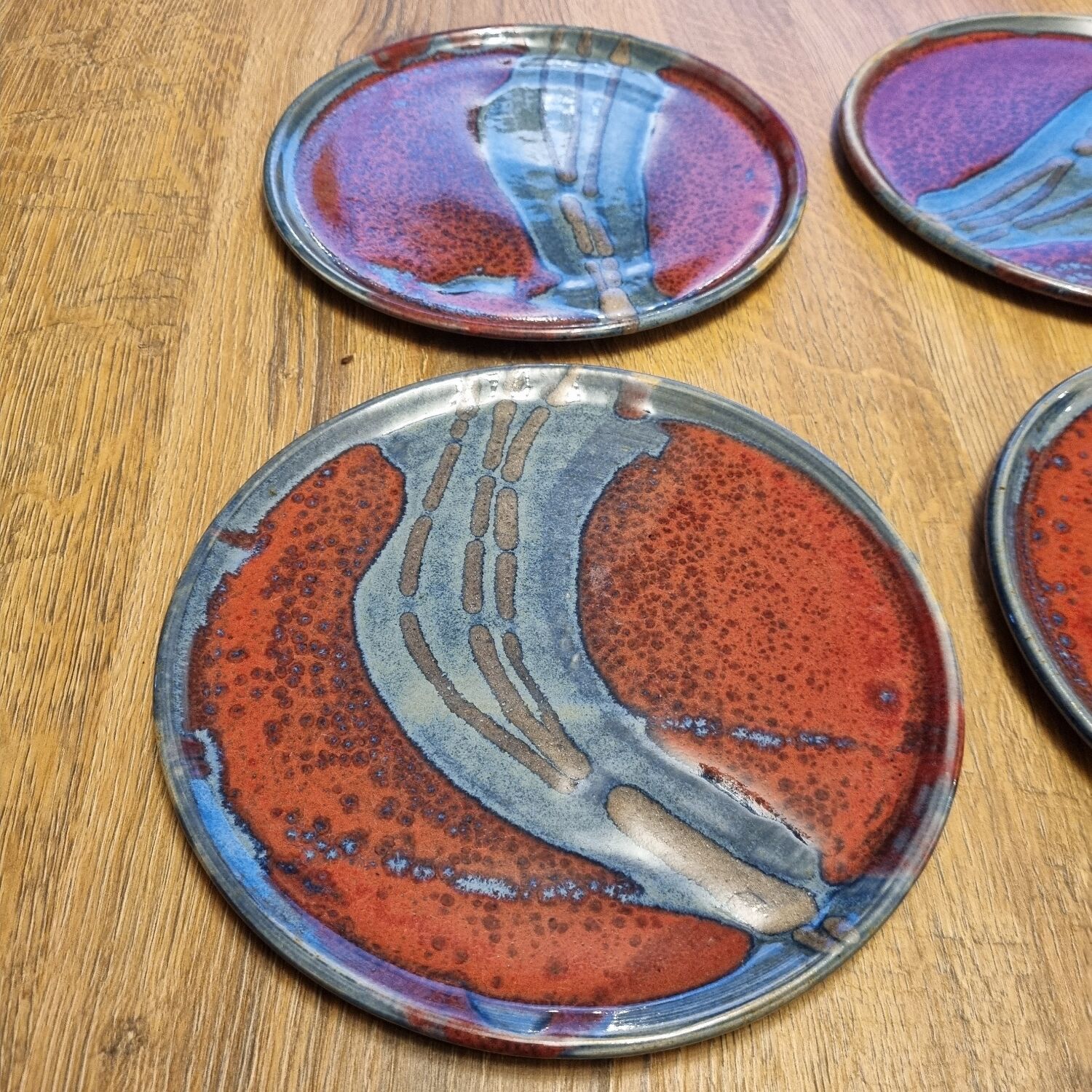 6 glazed stoneware plates from Poterie du Mejou