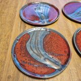 6 glazed stoneware plates from Poterie du Mejou