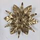 Gold metal flower wall light