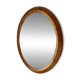 Antique oval mirror in gilded solid wood