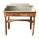 Antique solid wood dressing table with marble top