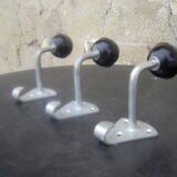 3 school hooks from the 60s in metal and bakelite